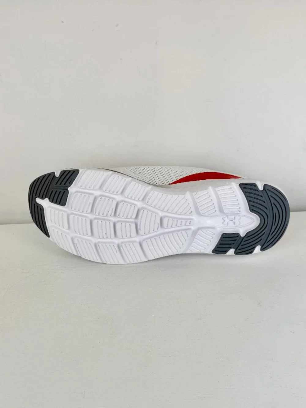Men's 12 - Under Armour UA Charged Impulse 3 Running Shoe -White/Red 3025421-108